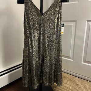 Ralph Lauren NWT Silver sparkle mini dress size 4
